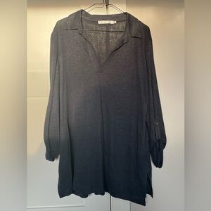 NWOT Blue-Gray Linen Shirt